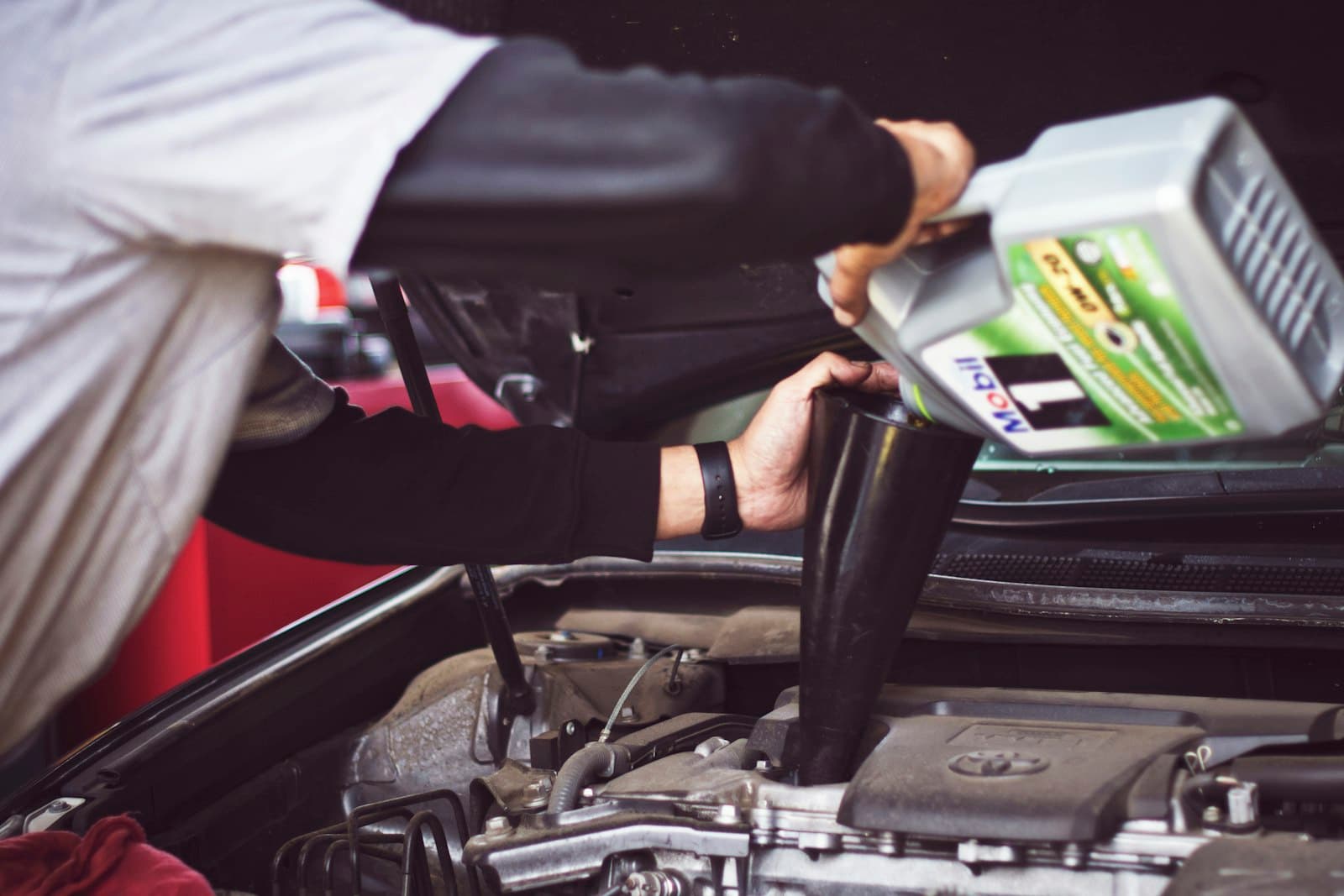 The AutoPro team in the car workshop